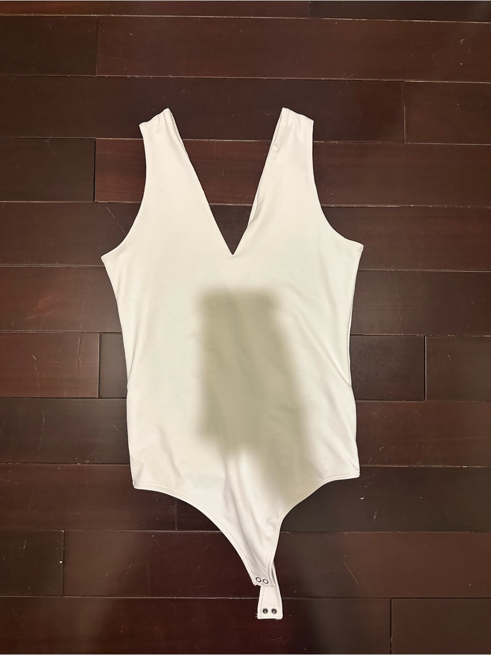 Abercrombie & Fitch White V-Neck Bodysuit